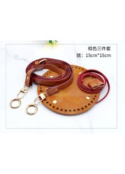 Hand DIY Bag Accessories High Quality Leather Bag Base Strap Canvas Bag Material Bucket Crochetbag