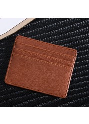 3 Card Slots Card Holder Ultra Thin Slim Bank Credit Card Pouch Coin Purse Organizer Women Men Thin Business Card Wallet