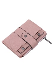 Women Wallet Simple Retro Rivets Small Wallet Coin Purse Card Holders Handbag For Girls Small Wallet Purse Ladies Bolsa Feminina