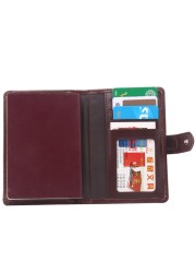 Men Passport Cover Organizer Russian Driver's License Documents Case PU Leather Credit Card Holder Porte Carte Bancaire Card Pouch