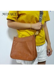 Women Simple Fashion PU Simple Shoulder Crossbody Bags Solid Color Handbags for Ladies Outdoor Shopping Traveling