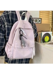 SEETIC 2022 New Nylon Women Backpack Solid Color School Bag Fashion Waterproof Backpack Female Student Anti-theft Backpack Women