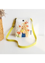 Bfuming Canvas Small Shoulder Bag Women Casual Crossbody Handbag For Girls Portable Bag Purse