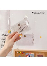 Fashion Transparent Waterproof PVC Women Card Case Business Card Holder Men Card Bag ID Card Small Wallet Girls Coin Purse