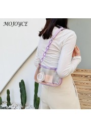 Fashion Women PVC Transparent Shoulder Bag Lady Small Zipper Luxury Handbag For Ladies Women Outdoor Shopping