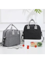 1pc Fresh Cooler Bags Waterproof Nylon Portable Zipper Thermal Lunch Bag Oxford Bags For Women Convenient Lunch Box Carrying Food Bags