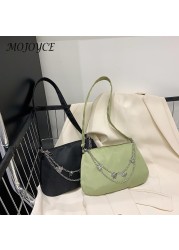 Solid color crescent shape shoulder bag casual lady small messenger bags for women outdoor travel business