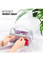 Net red transparent simple waterproof large capacity fitness wash bath bag cosmetic bag summer beach bags trend for women 2022