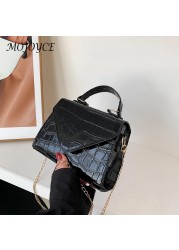 PU Crocodile Pattern Shoulder Crossbody Bag Tote Small Lady Messenger Clutch Bag for Women Men Business Travel