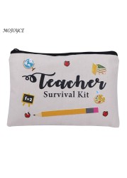 Female cosmetic Toiletry Bag Teacher Appreciation Gifts Teacher Makeup Bag Fashion Cosmetic Pouch Pencil Bag Printing Swanky Bag