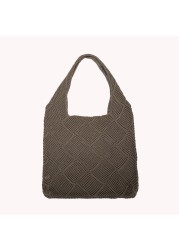Cross-border lazy wind bag women's autumn winter bag hollow knitted shoulder bag summer travel purse shopping