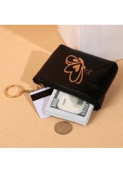 2022 New Small Zipper Coin Purse Female PU Leather Keychain Clutch Bag Brand Designer Women Wallet Small Lipstick Bag Wholesale