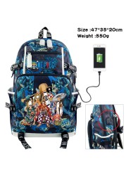 Anime Luffy Backpack Chopper Cartoon Large Capacity School Bag Fashion Multifunctional Laptop Backpack Travel Bag