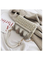 MBTI Mix Color Tassel Bolso Mujer 2022 New Fashion Bag Femme Main Vintage Hasp Korean Style Crossbody Women Shoulder Bag