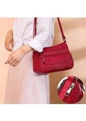 Fashion Women Shoulder Bag Soft PU Leather Multi Compartment Large Capacity Shoulder Bags Women Crossbody Bags