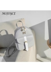 Women Backpacks Contrast Color Soft Handle PU Leather Small Shoulder Messenger Bag Daily Shopping Handbag