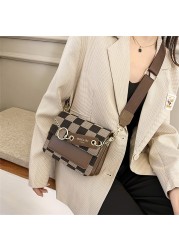 Ladies Fashion Designer Bags Purses High Quality Leather Shoulder Crossbody Messenger Bag For Women Small Luxury Lattice Sack