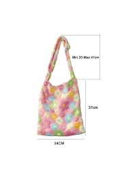 YODA new soft flowers tote luxury material female student messenger bag large capacity shoulder bags simple shopping handbag