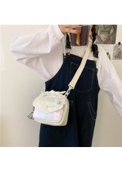 MBTI Candy Color Female Shoulder Bag Fashion 2022 Laser Crossbody Messenger Bag Japanese Kawaii Students Lace Butterfly Bags