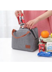 Waterproof Lunch Bag Nylon Portable Zipper Thermal Lunch Bag Oxford Bags For Women Convenient Lunch Box Carrying Food Bags