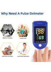 Medical Finger Cip Oximeter Pulse Oximeter Digital Tube Four Colors OLED Screen Heart Rate Monitor Blood Oxygen Saturation Meter