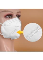 6 Layers Respirator Mask CE FFP2 Mascarillas Mask Protection Face Masks Adult Filter Face Maske Filtration fpp2 Mouth Maske Gray