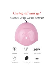 36W UV LED Nail Dryer Lamp Nails Lamp 12 LEDs Light Curing All Gels With Sensor Usb Charge 60/90/120s Nail Art Manicure Tool