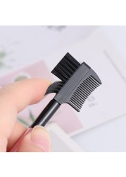 2 in1 Dual Purpose Eyelash Comb Pink Black Eyelash Eyebrow Brush Comb Professional Eye Makeup Tool Eyelash Extension Tool