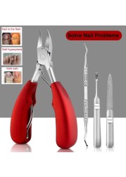 Toe Nail Clippers Nail Correction Thick Ingrown Toenails Nippers Cutters Dead Skin Dirt Remover Pedicure Care Tool 2021