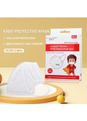 CE FFP2 Kids Face Mask KN95 Masks Dustproof 5 Layer Breathable FFP2 Mask Baby Boy Girls Protective Mask Kn95 Mascarillas