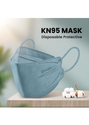 Elough FFP2 Mask Korean KN95 Fish Mask fpp2 Approved 4 Layer 10-100pcs Mascarillas Adult FFP2 Colors Reusable ffp2fan CE FFP3