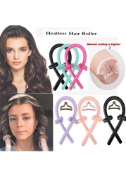 curly hair no heat curly hair products satin heat hair curler silk headband overnight hair styling tools boucleur cheveux