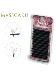 MASSCAKU Easy Fanning Eyelash Extension Self Delivery Auto Fans Fast Blossom Flowering Eyelash Extension Camellia Lashes Fans