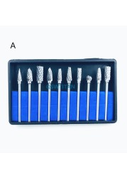 10pcs/box Tungsten Steel Carbide Dental Burs Dental Lab Drill Dental Lab Material