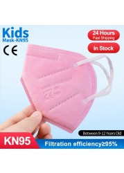 FFP2 Baby Mask 5 Capas KN95 Respirator Filter Reusable ffp2 Baby Mask CE Approved FPP2 Baby Mouth Mask Face Mask