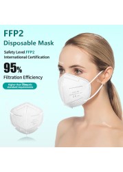 FFP2 Masks KN95 Mascarillas Homolokada 5 Layers ffp2fan CE Respiratory Mask FPP2 Protective Face Mask KN 95 Masque Adult