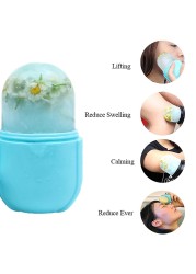 Skin Care Beauty Lifting Contouring Tool Silicone Ice Cube Trays Globe Snowballs Face Massager Facial Roller Reduce Acne