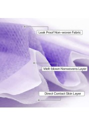 10-100 قطعة قناع الوجه الكبار قناع غير قابل لإعادة الاستخدام Nonwove 3 طبقة تصفية الفم قناع الوجه تصفية تنفس الأرجواني الوردي أقنعة واقية