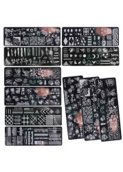 Nail Art Transfer Templates DIY Stencil Nail Stamping Plate Diamond Stamping Floral Printing Animal Manicure ? stencils accessories