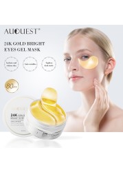 AUQUEST 24K Gold Eye Mask Anti Dark Circle Crystal Collagen Anti Aging Wrinkle Mask Remove Eye Bags Skin Care Korean Cosmetics