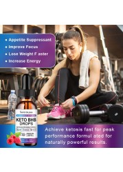 SDP Keto Drops Powerful Fat Burner Suppress Appetite Ketone Daily Supplement Keto Drops Replenish Energy Weight Loss Slim Product