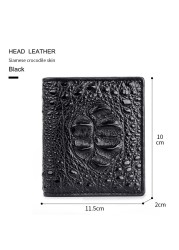 Men's wallet genuine crocodile skin short slim wallet 2022 special sale fashion brand bifold wallets male gifts