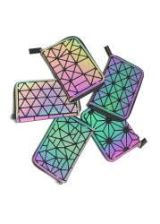 Maelove-Girl Geometric Wallet Small Laser Cut Fashion Luminous Handbag Free Shipping