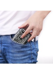 Aluminum Credit Card Holder Zebra Pattern Wallet Men Women Metal Wallet Case Credit Card Business Case Wallet