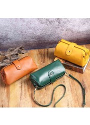 Retro Clip Bag for Women Vintage Doctor Bag Style Handbag and Purse High Quality PU Leather Female Shoulder Mini Tote 2022 New