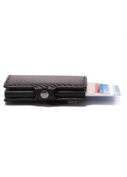 RFID Card Holder With Money Pocket Pop Up Wallet Blocking Slim Metal Bank Card Case Holds Men Slim Wallet Credit Card Holder