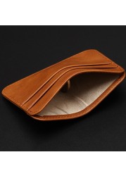 New Thin Mini PU Leather Wallet Slim Bank Credit Card Holder 5 Slots Business Mini ID For Men Women Coin Purse Card Holder