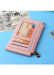 Fashion Women Cat Printing Credit Card ID Card Multi Slot Card Holder Ladies Casual PU Leather Small Coin Purse Wallet Case