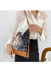 Women Bag Fashion Silk Printing Shoulder Shopping Bag Casual Female Bag Large Capacity Luxury Shopping Bag Designer Handbags