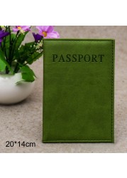 New Fashion PU Women's Passport Holder Couple Models Girls Passport Cover Unisex Card Case Man Card Holder